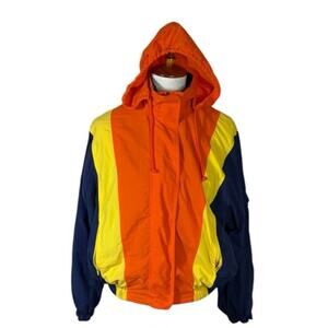 Liz Sport Vintage Mesh Lined Colorblock 80s / 90s Windbreaker Size S